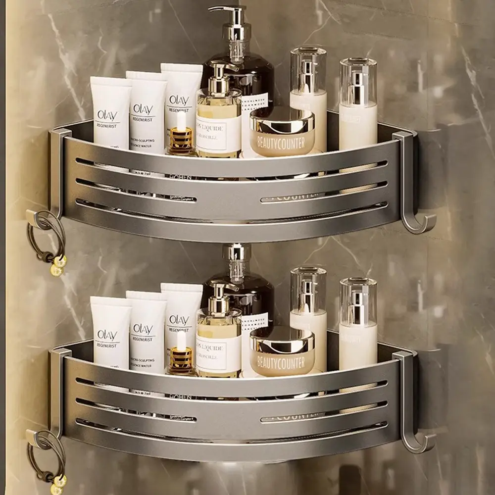 Bathroom Storage Rack, 2-Tier Durable Shower Organizer Shelf, Shampoo Holder for Bathroom Organization, Space-Saving Bath Accessory, Bathroom Organizing Accessories, Bathroom Shower Organizers, Bathroom Space Saver