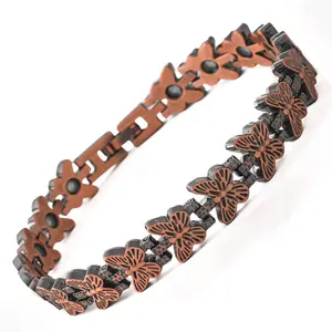 Magnetic Bracelets Featuring a Beautiful Hollow Butterfly Design And a Sturdy Chain, Perfect for Couples Or Stacking, Making a Considerate Gift for Him Or Her