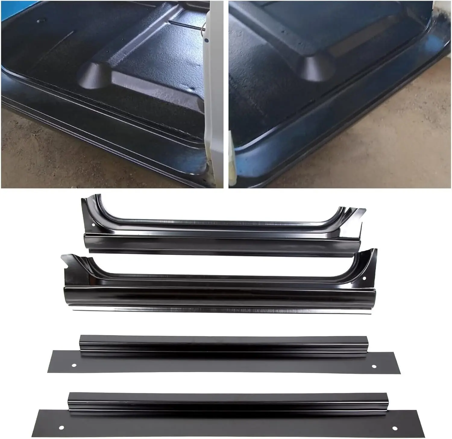Full Rocker Panels Compatible with 1967-1972 Chevy Chevrolet GMC C10 Truck w/Inner Patch Panels Replacement for GM1600102 GM1601102 Parts Vehicle