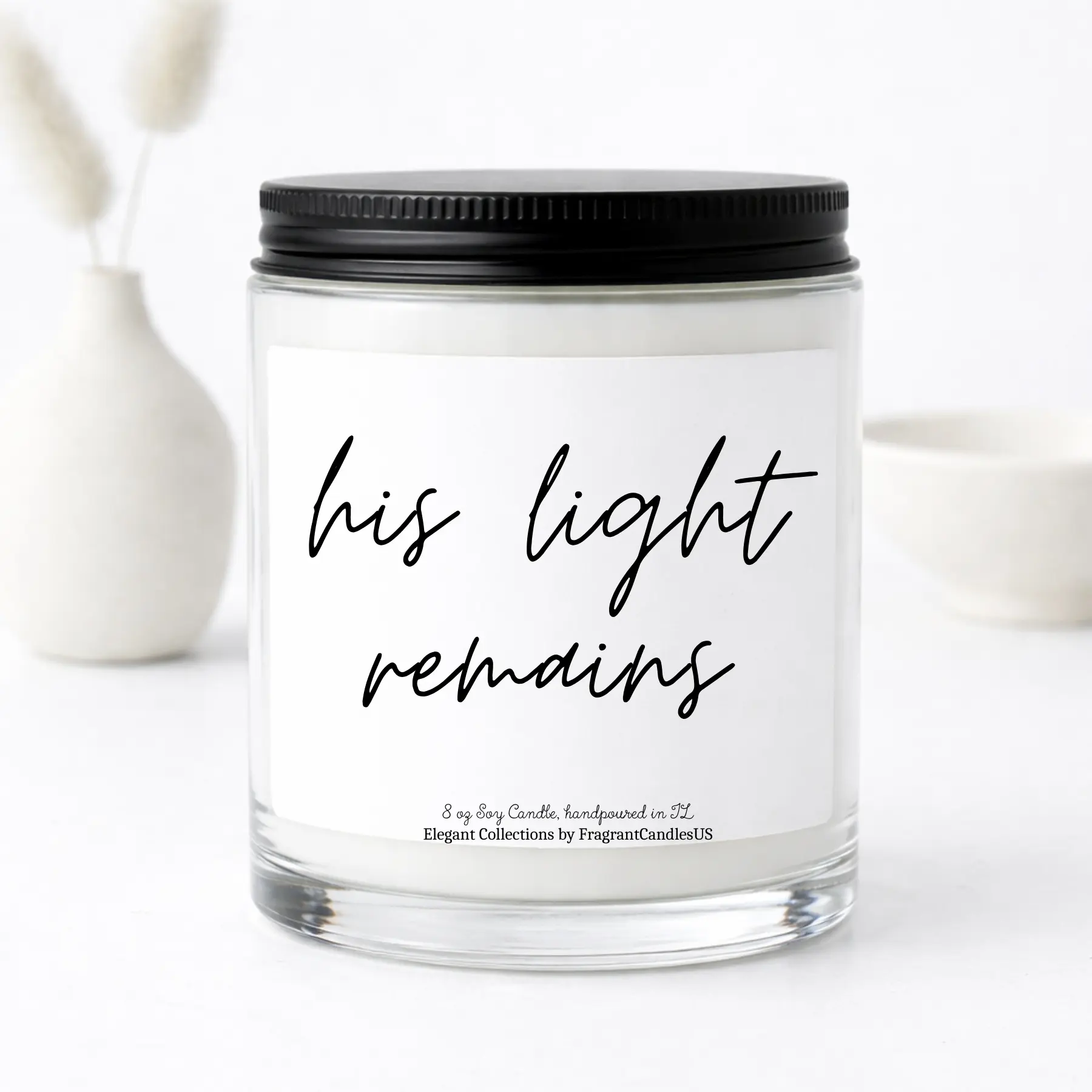 FragrantCandlesUS Handmade Lavender Aroma Memorial Candle - Bereavement Gift for Loss of Mother, Glass Jar, 50+ Hrs Burn, Scented Wax Wick, Grief Support Keepsake Home Decor