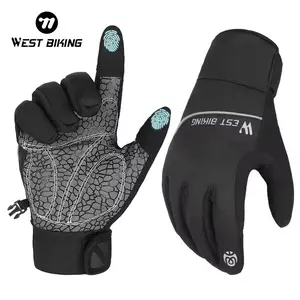 WEST BIKING Winter Gloves, Heated & Waterproof, Ideal for Skiing, Cycling, Motorcycling, Durable Protection for Cold Weather Activities