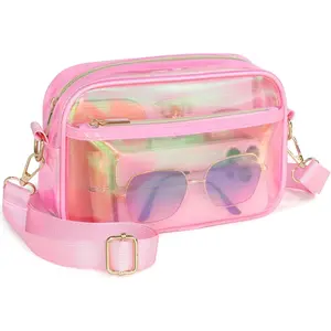Clear Bag for Stadium Events - Clear Purses for Women Stadium Crossbody Concert Bag for Game Day, Sports, Festival