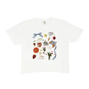 Spring Charms Cropped Boxy Tee