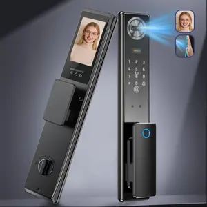 Wifi Tuya APP Face Recognition Smart Door Lock With Camera Video Call Voice Intercom Digital Door Lock Automatic Door Lock