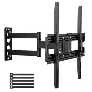Tabletop TV Stand Mount for 32-65 inch Smart TVs, Single Pendulum Small Base Stand, Max VESA 400x400mm, Holds up to 35kg, ±10° Tilt Adjustable TMXD-103