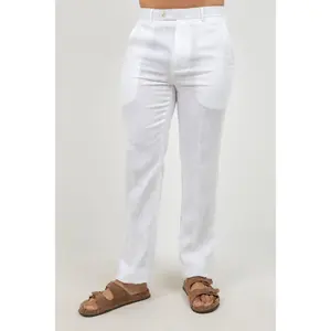 Modern Fit 100% Linen Flat front Dress Pants