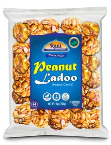 Rani Peanut Ladoo (Round Peanut Brittle Candy) 7oz (200g) ~ All Natural | Vegan | No colors | Gluten Friendly | Kosher | Indian Origin