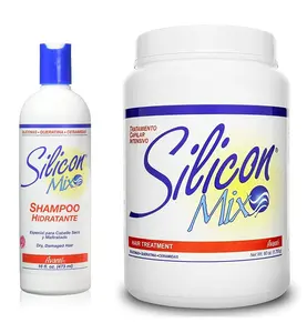 Silicon Mix Hidratante Shampoo 16 Oz and Hair Deep Treatment 60 Oz Combo by Silicon Mix