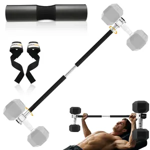 Dumbbell Barbell Converter Bar Set, Adjustable Dumbbell Converter for Home Gym, Compatible with Most Dumbbells Including BowFlex, All-Steel Bar, Supports Up to 220 lbs for Weight Lifting training equipment
