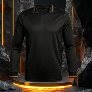 2025 Kit Black 7# Long Sleeve Soccer Jersey Fans Version Breathable