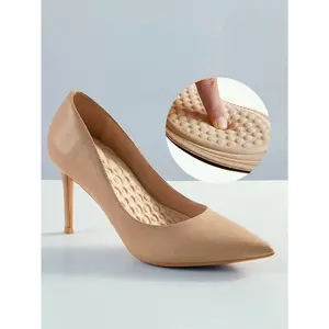 1pair Women's Soft Insoles With Breathable & Sweat-Absorbing & Odor-Resistant & Thin Design, Suitable For High-Heeled Shoes, Long-Time Standing And Anti-Foot Pain, Can Be Cut Into Any Size For Women High Heels Women Pumps And Men Sneakers Shoes Summer Dai