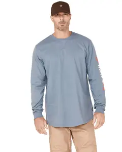 Hawx Men's Fr Logo Long Sleeve Work T-Shirt - Frf19k4-Blu