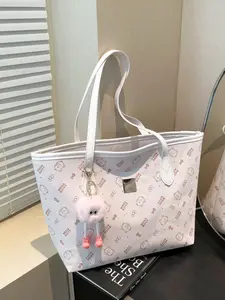 Cute Cartoon Print Tote Bag for Girls, Large Capacity Commuter Shoulder Handbag, Fashionable and Stylish Design for Students, Daily Commuting Bag, Casual Commuter Bag