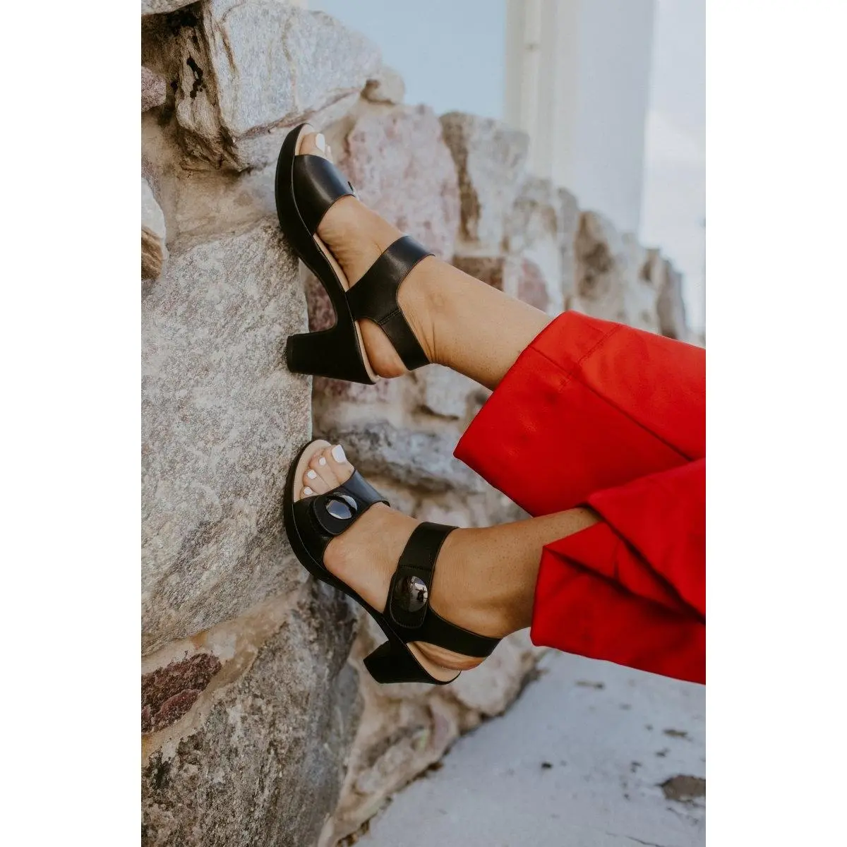Patrizia Black Dade Smooth Heels