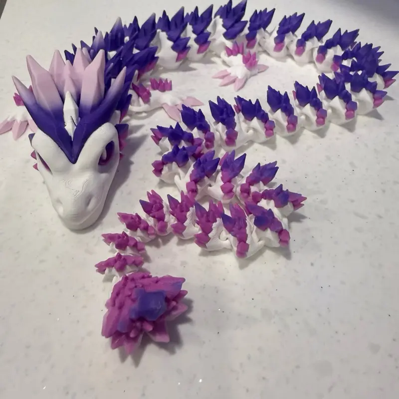 3D Printed Crystal Dragon, Novelty Gag Toy for Toys & Hobbies Collection