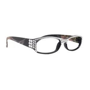 Rosie Bling Reading Glasses Women W (Clear ) Genuine European Crystals (Black ) NY Fifth Avenue