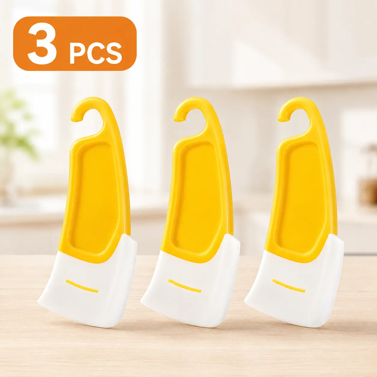 3 Counts Heat Resistant Silicone Scraper,3D Printer Silicone Scraper,Remove Food Rubber Spatula Tools for Cleaning/Mixing/Baking/Cooking,Non Stick Kitchen Scraper for Removing Oil,dorm essentials,home essentials - MM2