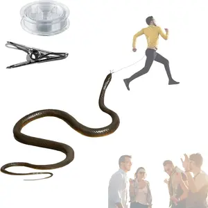 Snake Prank with String Clip,Golf Snake Prank,Clip On Snake Prank,Rubber Snake,Snake Prank with String,Prank Snake Toy,Realistic Rubber Snake P-Rank Toy,Snake Toy （1.2m）