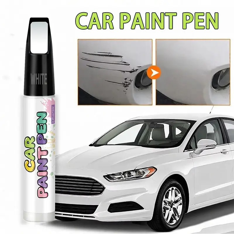 Car Touch Up Paint Pen Pearl White, Black Universal Automotive Car Paint Repair Point Paint Pen, Easy Operation, Multiple Colors Available, Car Scratch Repair Magic Pen For Car Scratches