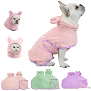 Pet Bathrobe Dog Bath Towel Super Absorbent Shower Cleaning Towel Dog