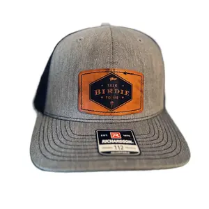Leather Engraved Patch Golf Hat for Men and Women
