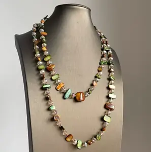 Ladies Necklace Stud Earrings Jewelry Set For Women Girls Bohemian Vintage