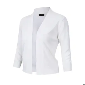 Front Open Sweaters 4 s Garvee Women 3 / Sleeve Cropped Cardigan Knit Short Bolero Shrugs