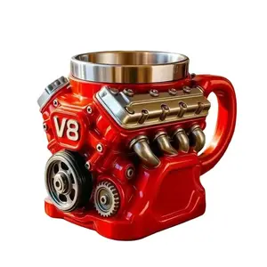 V8 Engine Marker Holder, Creative Mechanical Pen Stand, Unique Desk Ornament, Oddity Table Decor, Office Supplies