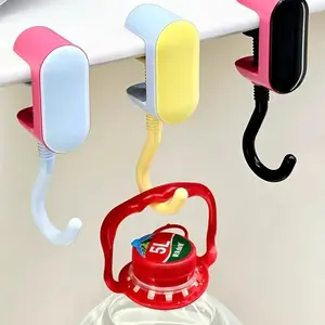 Adjustable Bag Hook with Screw Nuts, Durable Material, Suitable for Different Thicknesses, Desk, Backpack, Water Bottle, Key Holder, Multiple Colors, Home Organizer Hook