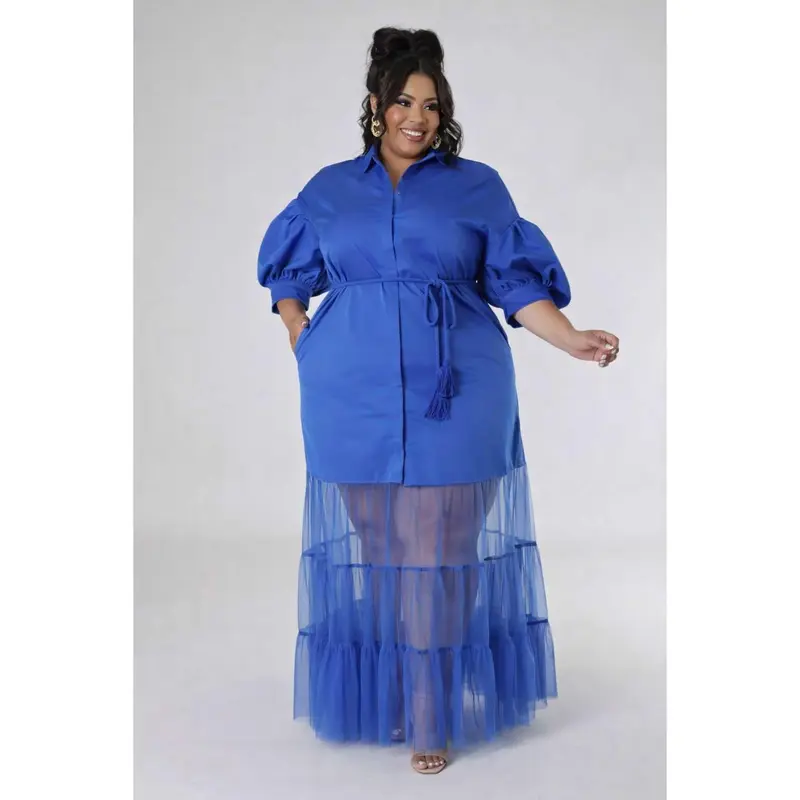 royal blue plus size dress - TikTok Shop