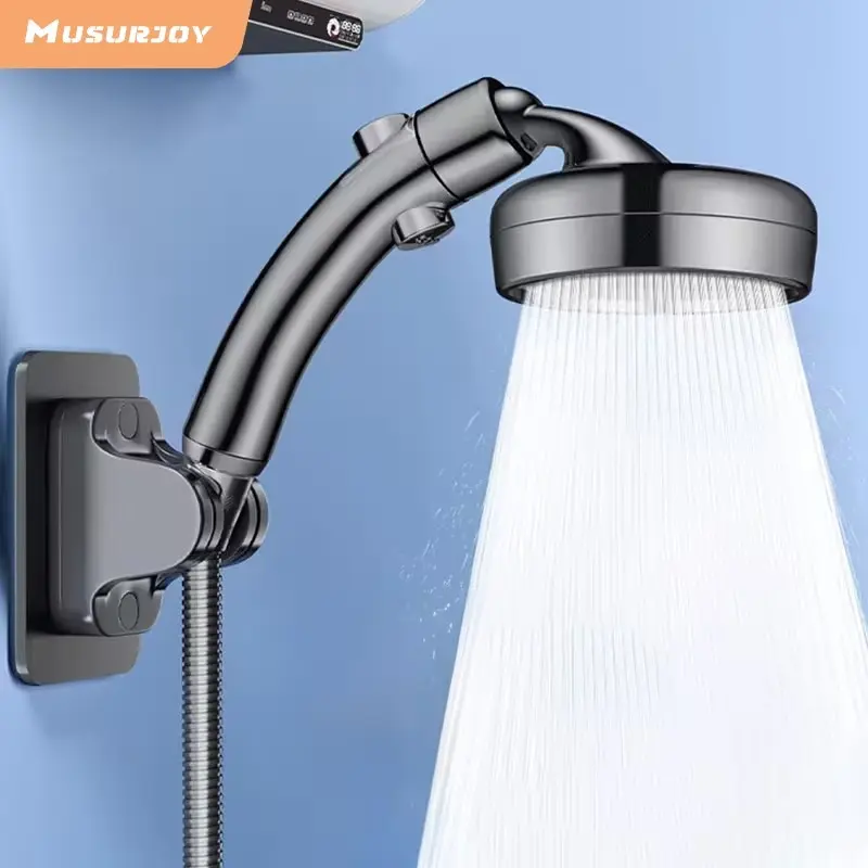 Powerful Pressurized Arc Showerhead From Musurjoy, Handheld Top Spray, One-Button Stop Water Function, Ideal for Shower Use Only, High Pressure Showerhead, Powerful Shower Heads High Pressure