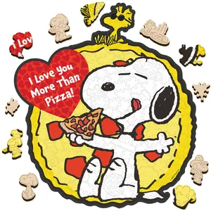 Peanuts Snoopy Puzzle – One Slice at a Time – Wooden Jigsaw Puzzles for Adults, 200 Pieces Irregular Shaped Jigsaw Puzzles, 5MM Thick, Officially Licensed Merchandise, 11.2" x 12.5" snoopy  items