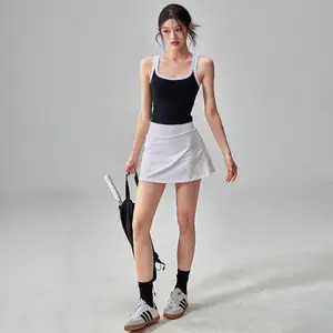 Plus Size Tennis Skort Sport Skirt With Built-in Shorts Anti-exposure 2-in-1 Athletic Dress for Running Workout Golf