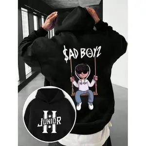 Junior H Sad Boyz Unisex T-shirt, Sadboiz Club Hoodie, Harajuku Streetwear Pullover, HipHop Sweatshirt, Concert Tee, Fan Gift Hoodie, Casual Wear