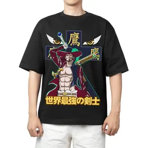 Anime Gift shirt One Piece Dracule Mihawk T-shirt