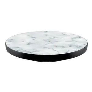 Sturdy Round Wood Lazy Susan - Marble Designs, 3 Different Sizes, Handcrafted in USA - Tableware for Kitchen Table Top, Room Decor