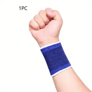 1pc Elastic Knitted Wrist Band, Fitness Wrist Protector Wrap for Tennis Workout, Supportive Wristband with Adjustable Design, Compression Wristband, Wrist Wraps, Wrist Accessories, Sports Accessories