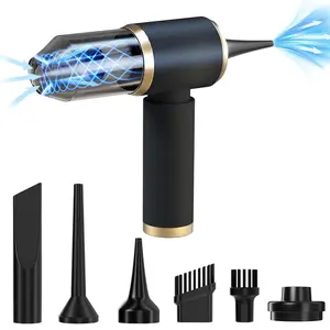 Car Vacuum Cleaner Portable Cordless, Handheld Car Vacuum High Power 4 in 1 Vacuum Cleaner & Air Duster & Air Blower, Multi-Nozzles for Car, Home, Office, Camping, Pet, Car Vacuum Kit