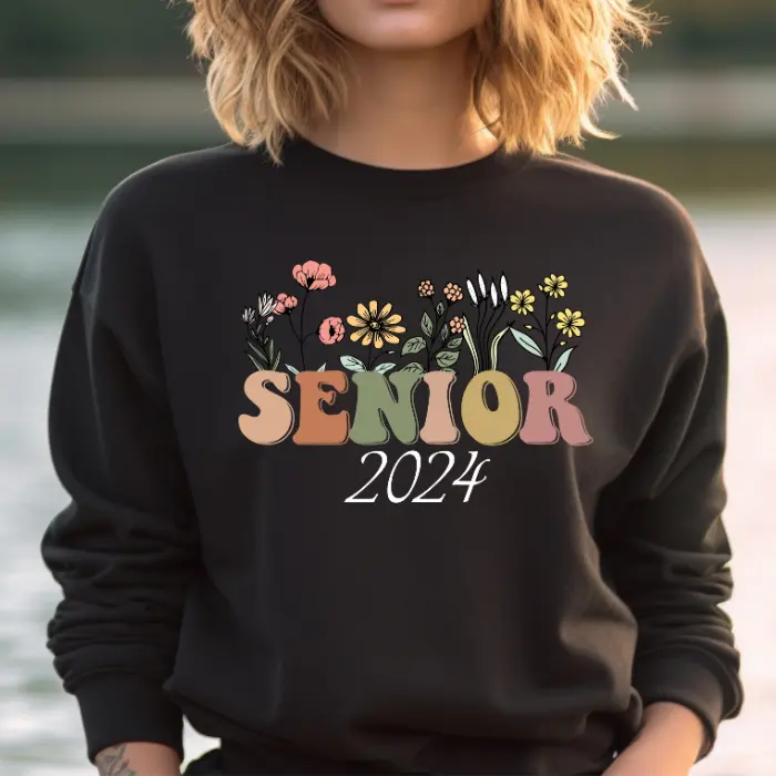 Senior 2024 Sweatshirt, Class of 2024 Sweatshirt, Gift for High School Senior,Mom of High School Senior, 2024 Graduation Gift,Senior Sweater Womenswear Forest