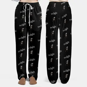 Twilight Black Pajama Pants, Cozy Vampire Movie Sleepwear for Women, Gothic Romance Lounge Bottoms, Twilight Fan Gift