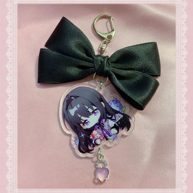 Puella Magi Madoka Magica Sayaka Miki Kyoko Sakura Mami Tomoe Homura Madoka Anime Manga Kawaii Githuc Lolita EGL Keychain Purse Bag Charm with Bow and Unique Design