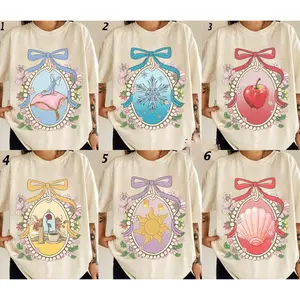 Coquette All Princess Symbol T-Shirt, Trendy Fashion Soft Style Womens Princess Squad Shirt, Girl Trip 2025Tee, Birthday Gift
