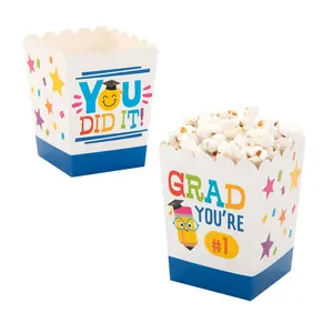 3" x 4" Elementary Grad You Did It Cardstock Popcorn Boxes - 12 Pc.