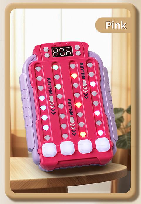 2026 New LED Light Music Fidget Toy Rhythm Master Finger Game Stress Relief ,Focus Training,Memory Boost,Hand-Eye Coordination Portable Sensory Toy,Couple Interactive Friend Party Game,Birthday Gift ,Holiday Present Cool Autism Gift for Kids Adults Teens