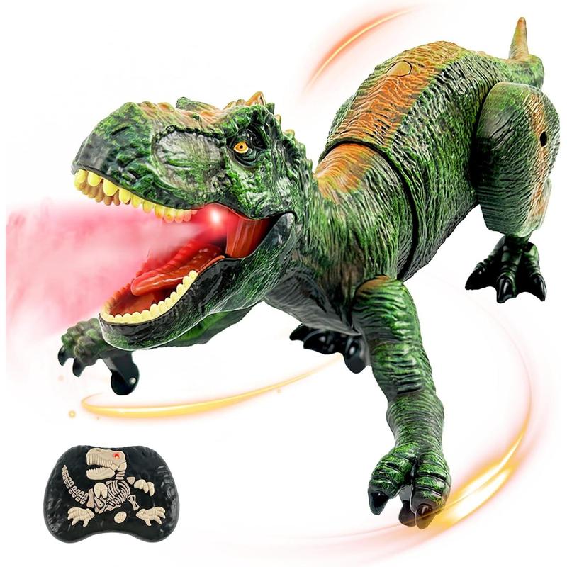 Remote Control Dinosaur for Boys 4-7, Robot Dinosaur Toys for Kids 5-7, rc Dinosaur with Realistic Legs & Spray Stream,Remote Dinosaur Toys for Kids3 4 5 6 7 Year Old boy Birthday Gift (Green)