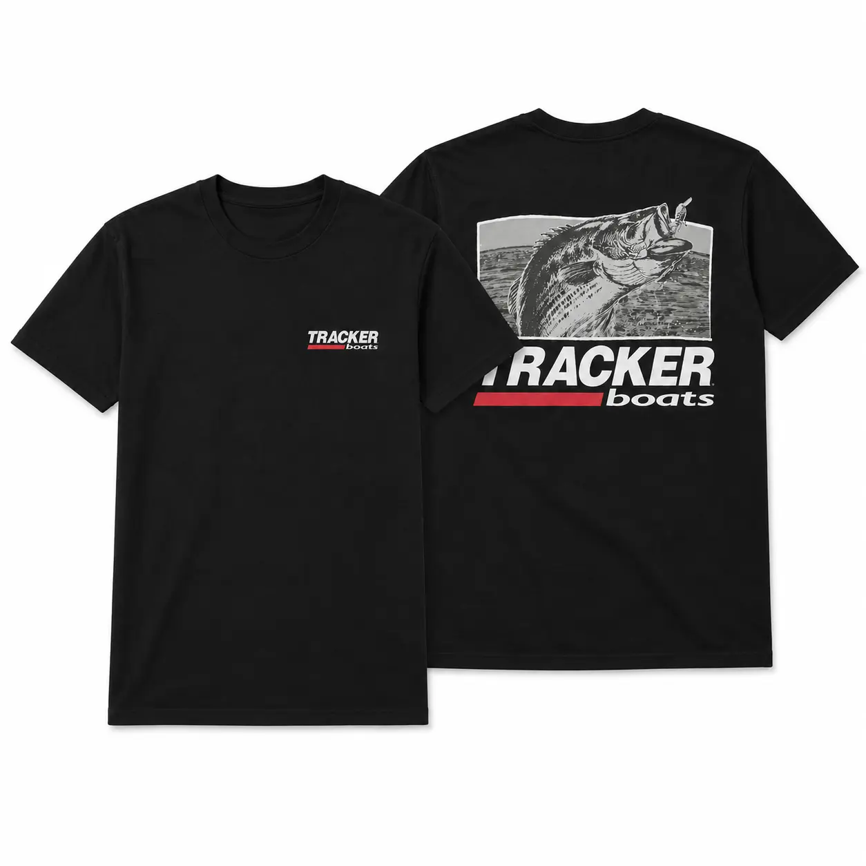 Tracker Boats Graphic Tee, Vintage Fishing T-Shirt, Soft Cotton Blend Shirt, Outdoor Lifestyle Apparel for Men & Women, Perfect Gift for Fishing Enthusiasts-DK.X Retro Print Cotton Short Sleeve Tee for Men Women Streetwear
