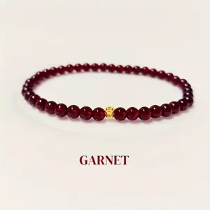 Women' Vintage Garnet Bead Red Lucky Coin Charm Bracelet Garnet Beads for Valentine' Day Chinese New Year Promotions Love Attracting Lucky Hand Jewelry Gift Year-Round Wear No Plating Required Daily Wear & Special