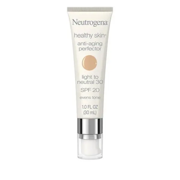 Neutrogena Healthy Skin Anti-Aging Perfector Tinted Moisturizer with Retinol, Vitamins & SPF 20 Sunscreen for Smooth Skin, Light to Neutral, 1 oz