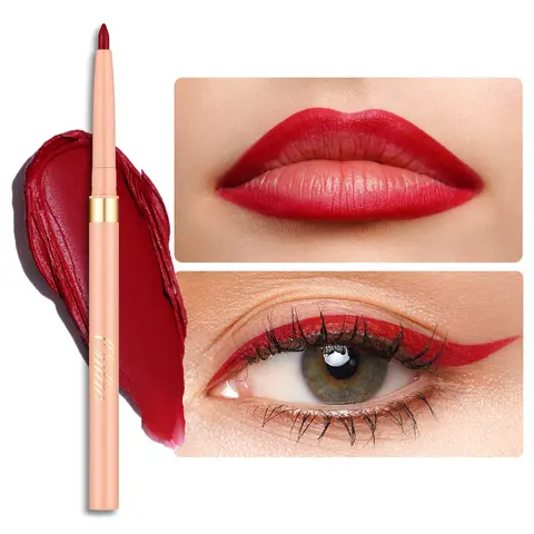 OULAC Retractable Eyeliner Pencil 2in1 Waterproof Makeup Stick for Eyeliner and Lipliner, Smooth and Creamy Long Lasting Matte Finish, Christmas Gifts for Women