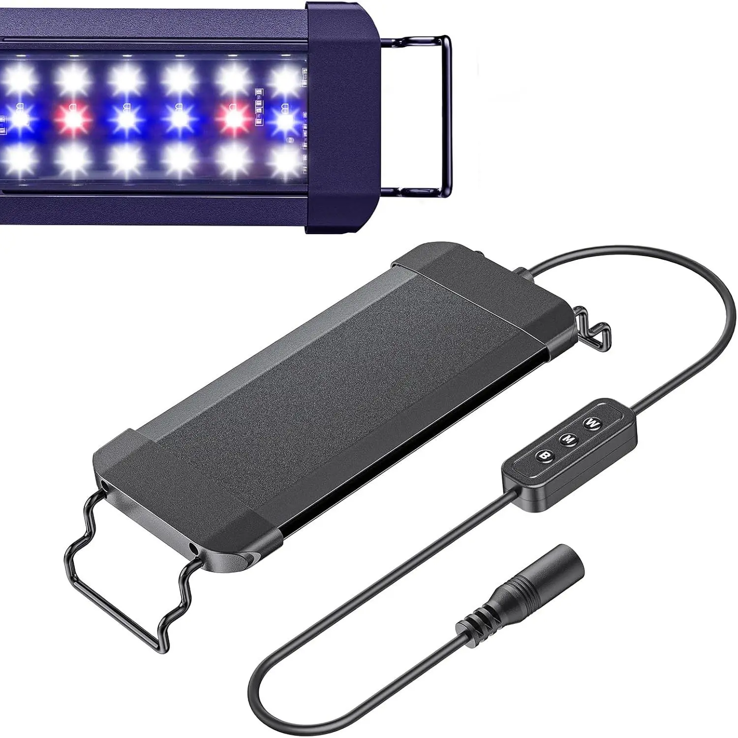 6 W Terrarium Light for 6" to 10" Terrariums Extendable Reptile Tank Light with Full Spectrum Brilliant White Blue Red Lights with Day & Night Modes and Adjustable Brightness